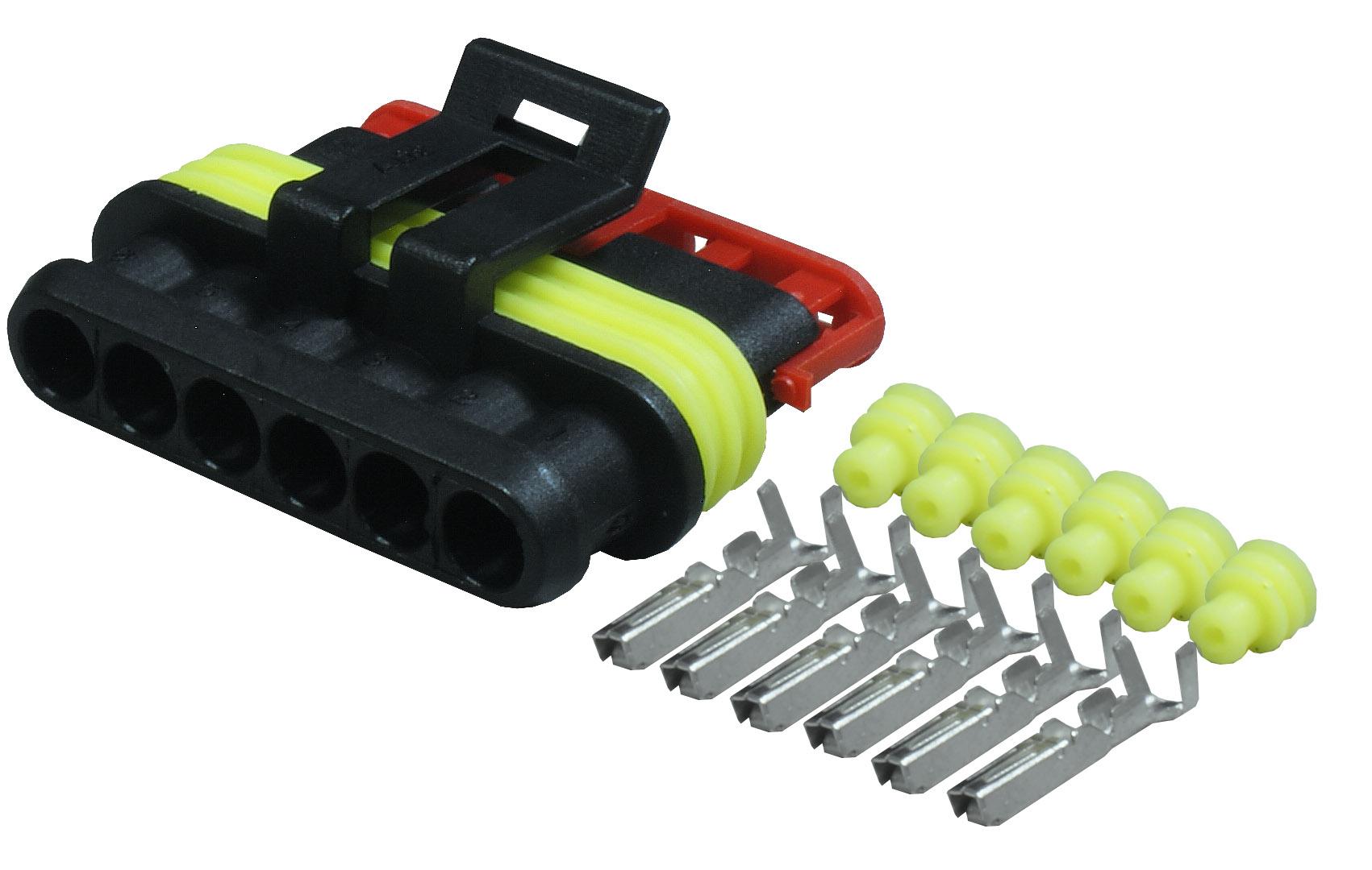 6 Way Superseal Female Connector Image 10