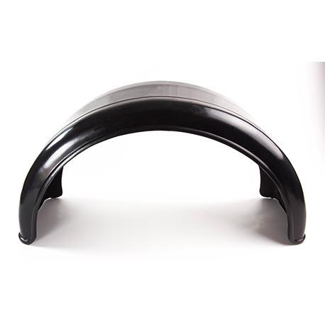 13" Arched Single Black Plastic Mudguard Image 10
