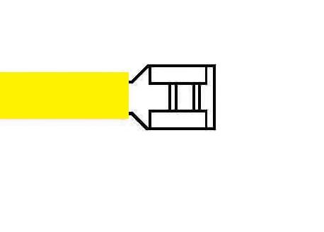 6.3mm Yellow Female Half Insulated Spade Terminal Image 10