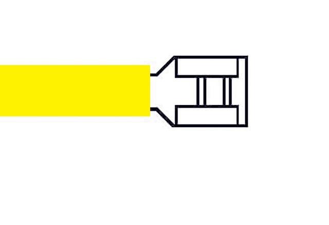 6.3mm Yellow Female Fully Insulated Spade Terminal Image 10