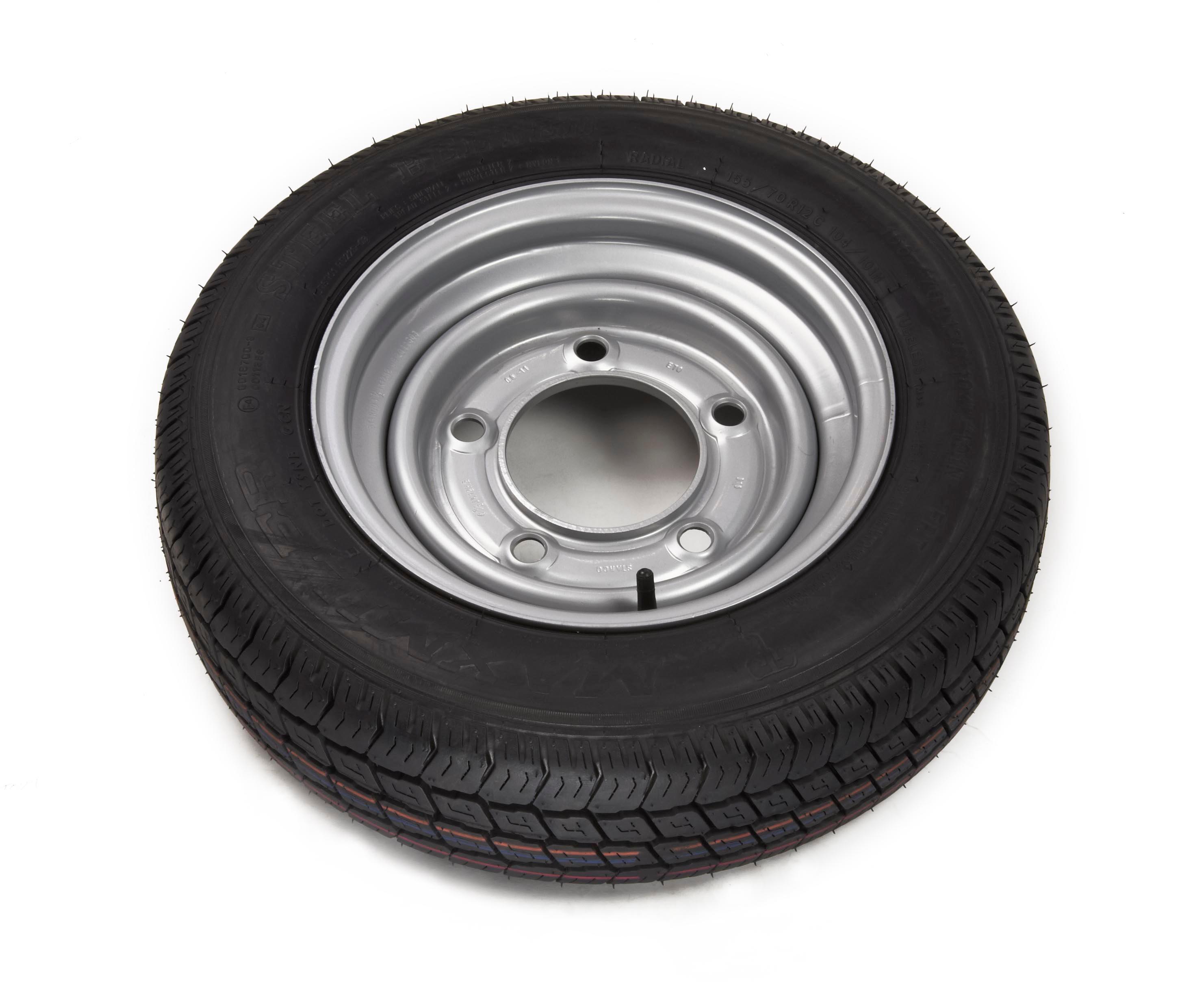 Wheel & Tyre Assembly 155/70R x 12C - 5 x M16 Studding, 165.1mm PCD, 114.5mm Centre Bore