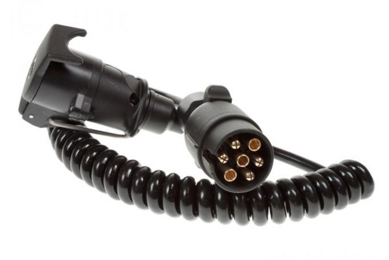 1.5m Plug to Socket Curly Cable Connecting Lead 7 PIN Image 10