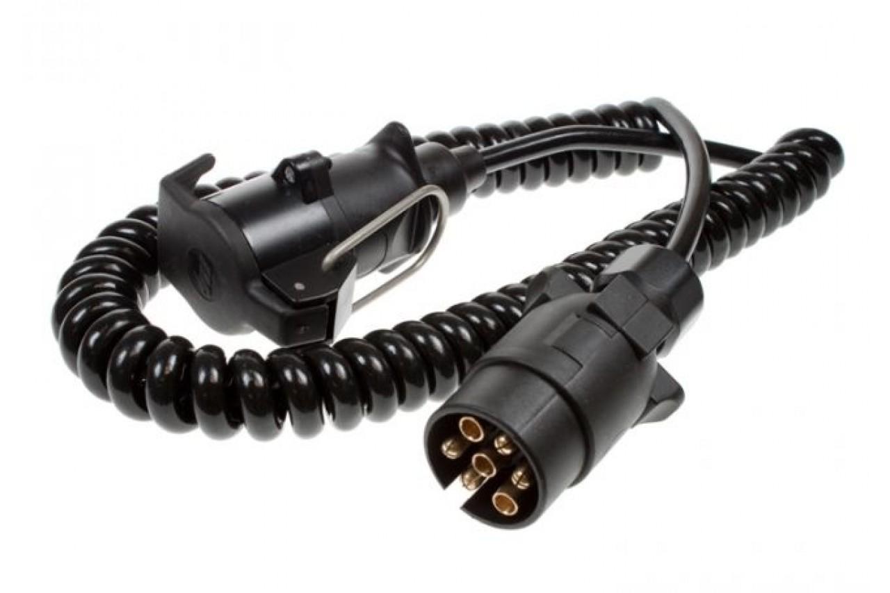 2.5m Plug to Socket Curly Cable Connecting Lead 7 PIN Image 10