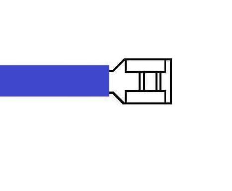 6.3mm Blue Female Half Insulated Spade Terminal Image 10