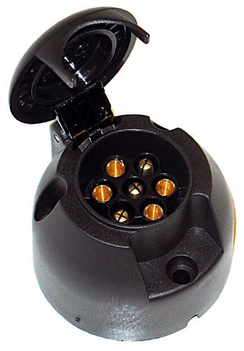 7PIN Black Plastic Trailer Socket Image 10