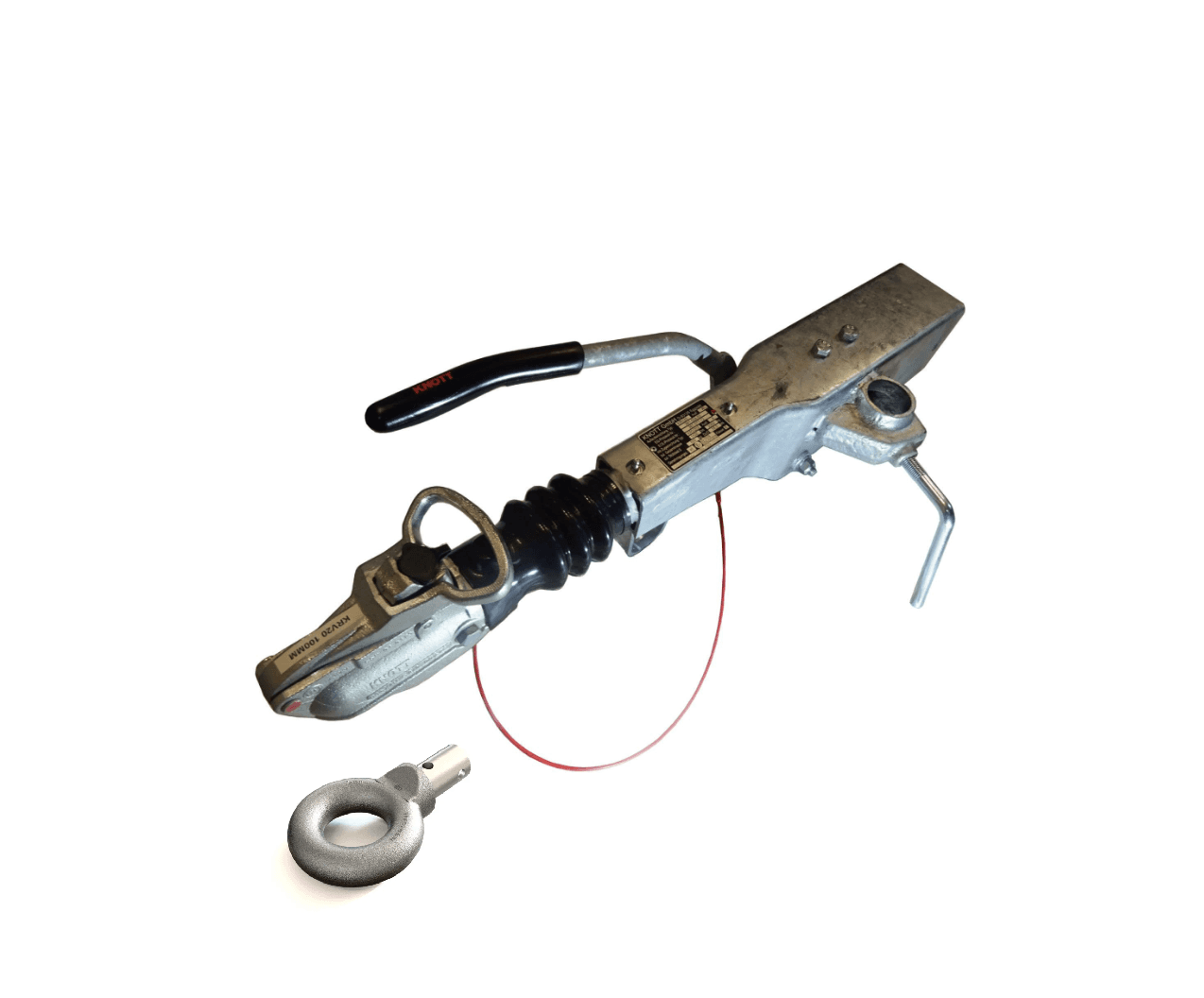 750-1300kg Knott KRV13 Pressed Straight Coupling INC Knott Cast Locking Head (70mm Square)