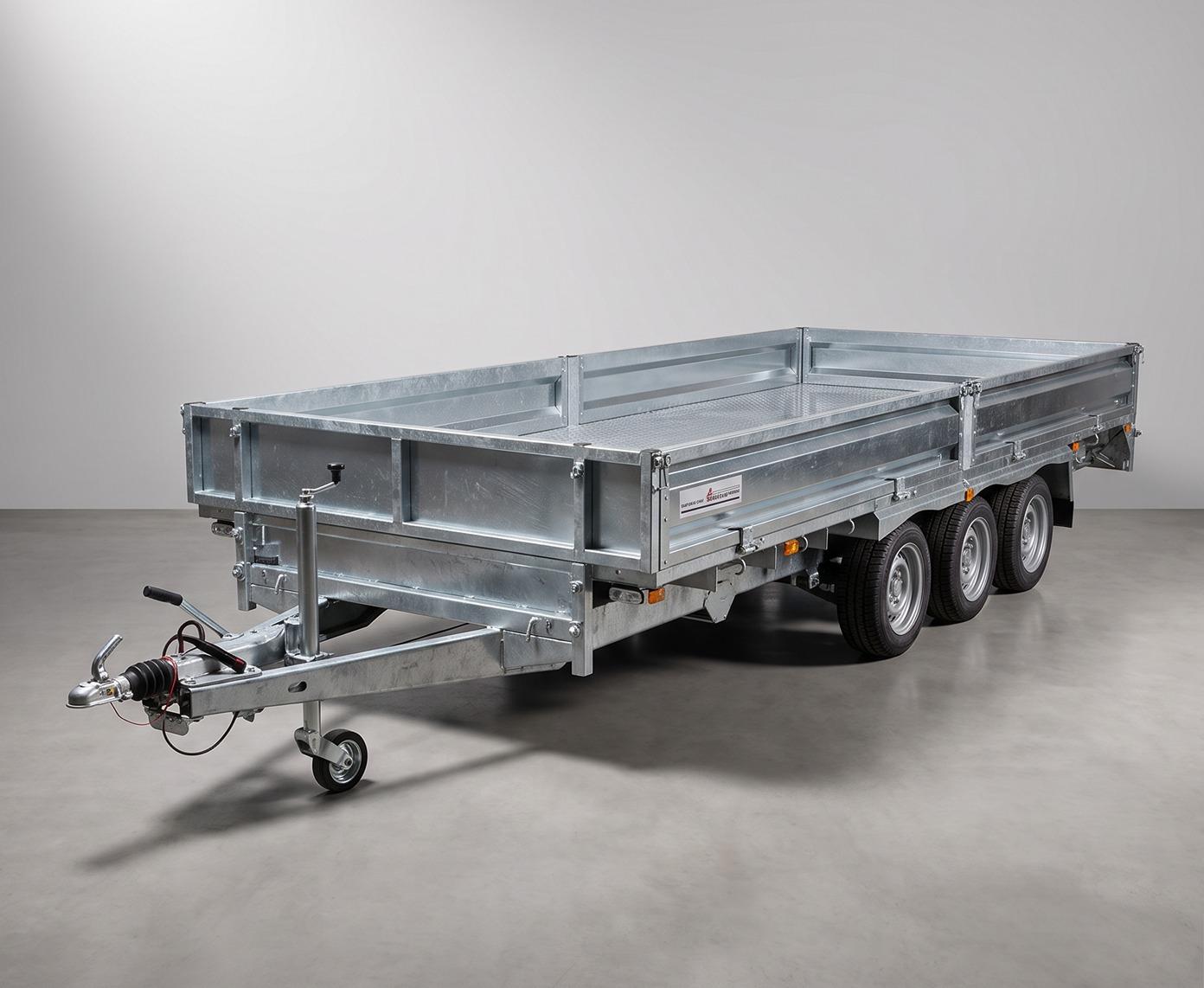 Indespension Braked 16' x 6'6" Triple Axle Flatbed Trailer