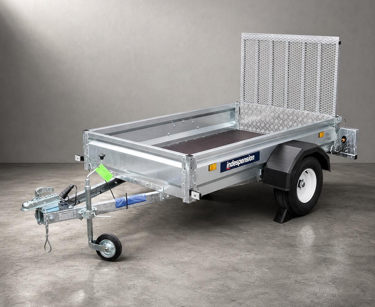 Indespension Unbraked 6'6" X 4' Ramptail Single Axle Trailer