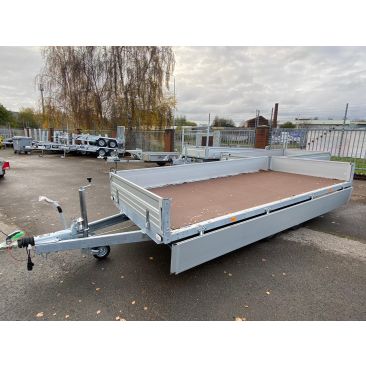 ERDE 11' x 5'11 Flatbed Trailer with Dropdown Sides