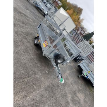 Unbraked 7x4 550KG Bateson single axle trailer with mesh sides